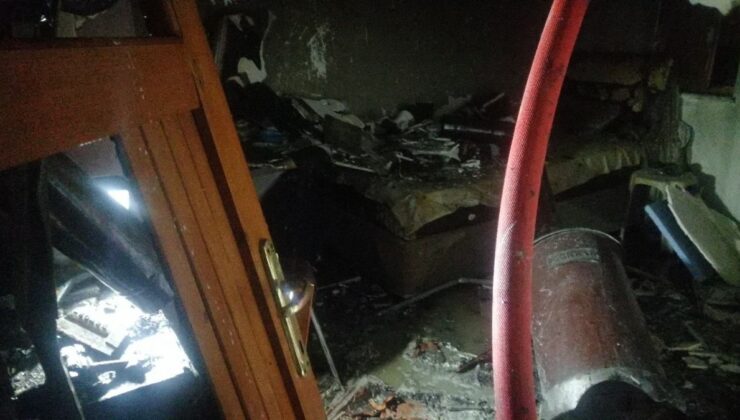 Isparta’da 2 katlı müstakil evde yangın