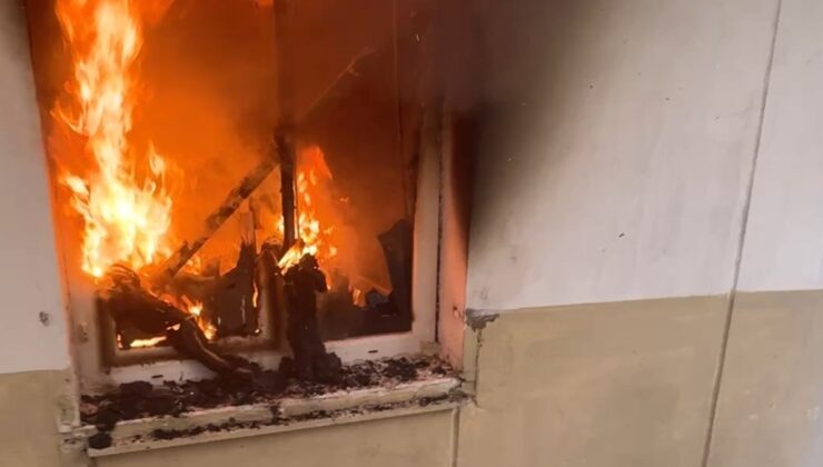 İstanbul’da boşaltılan binada yangın çıktı