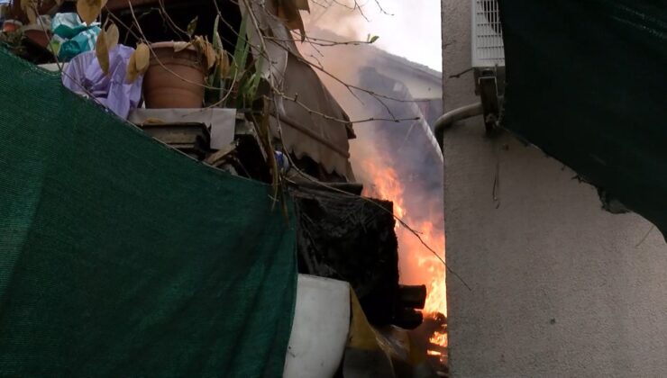 İstanbul’da gecekonduda yangın çıktı: Komşuları ev sahibine tepki gösterdi