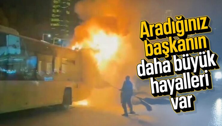 İstanbul’da İETT otobüsünde yangın