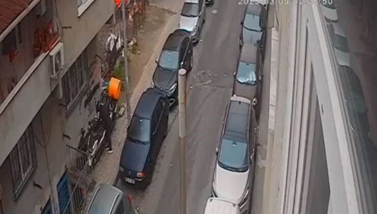 İstanbul’da kaskla kamufle olmaya çalışan hırsız motosiklet çaldı