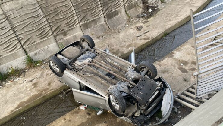 İstanbul’da kontrolden çıkan araç dereye uçtu: 5 yaralı