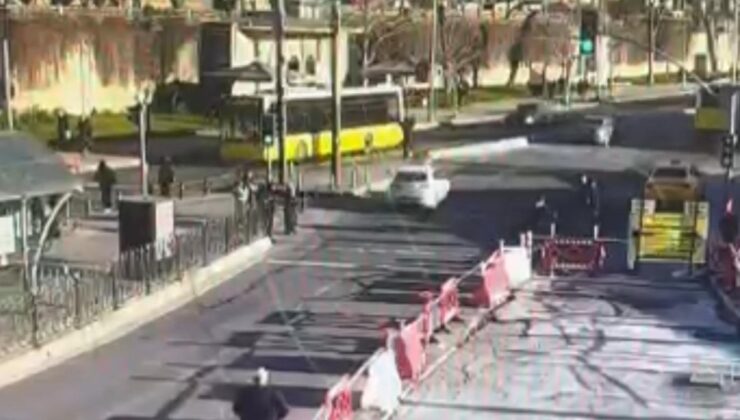 İstanbul’da otomobilin çarptığı yaya havada takla atıp yere çakıldı