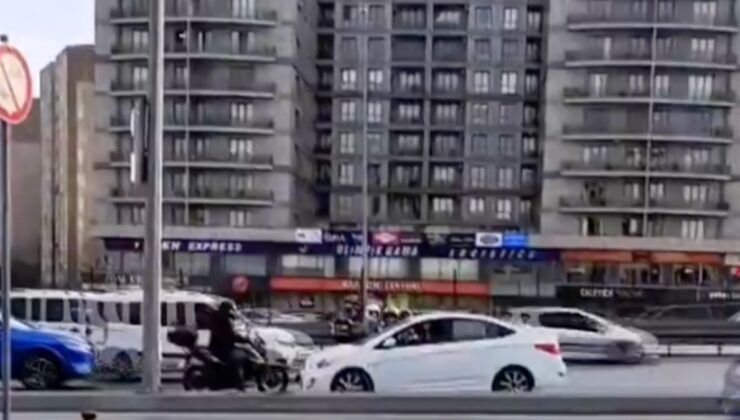 İstanbul’da ters yönde ilerleyen kadın sürücü dikkat çekti