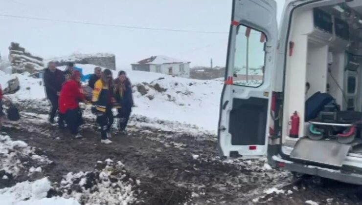 Kars’ta ekipler boynu kırılan yaşlı kadın için seferber oldu