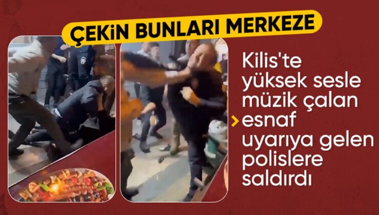 Kilis’te kendilerini uyarmaya gelen polislere saldırdılar