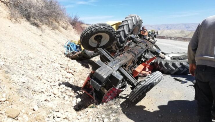 Malatya’da devrilen traktörün altında kalan sürücü öldü