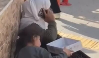 Mardin’de lüks cep telefonu olan dilenci