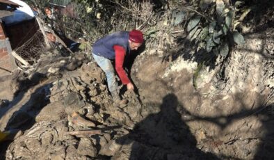 Rize’de 18 evin tahliyesine yol açan heyelanda korku dolu anlar