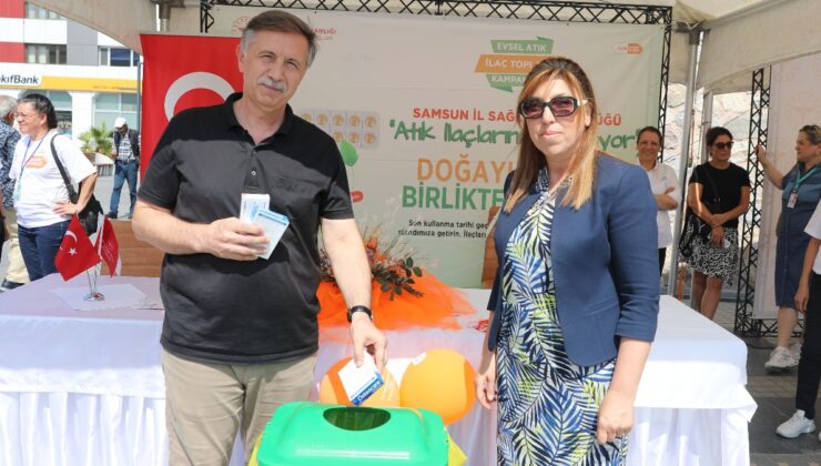 Samsun’da atık ilaçlar toplama noktalarına gidiyor