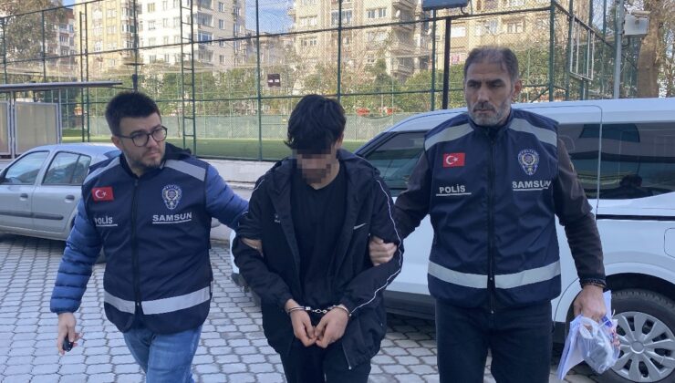 Samsun’da nişanlısını parkta darbetti