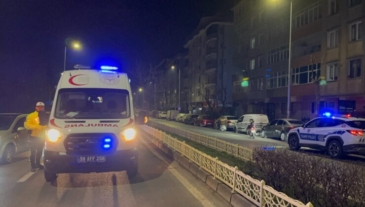 Tekirdağ’da şov yapmak isteyen motosikletli kaza geçirdi