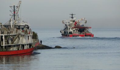 Trabzonlu balıkçılar rızıklarını dev okyanuslarda arıyor