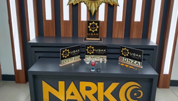 Uşak’ta uyuşturucu operasyonunda 3 gözaltı