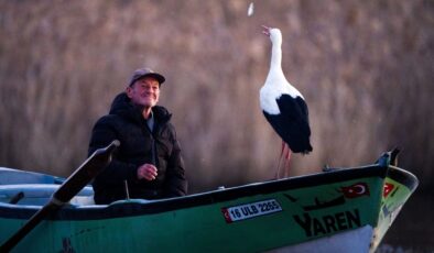 Yaren leylek 14’üncü yılda da Bursa’a göçtü