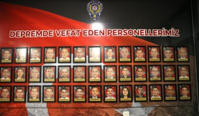 6 Şubat 2023 depreminde şehit olan polislerin hatıraları anı köşesinde