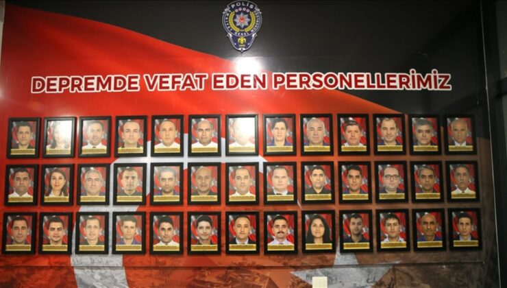 6 Şubat 2023 depreminde şehit olan polislerin hatıraları anı köşesinde