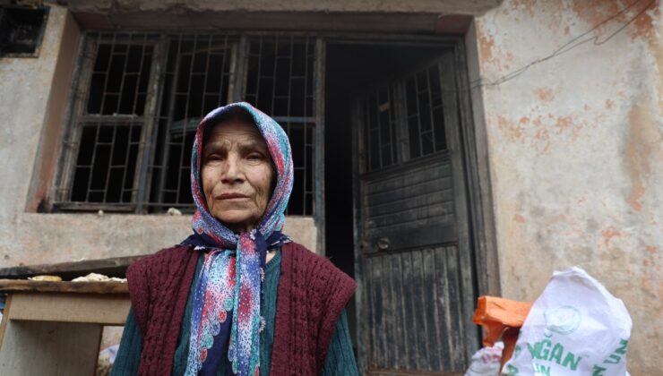 Adana’da yaşlı kadının evi küle döndü