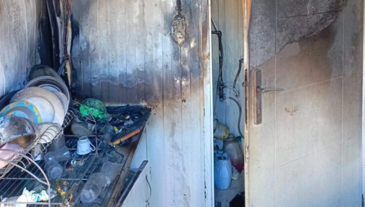 Adıyaman’da konteynerde korkutan yangın