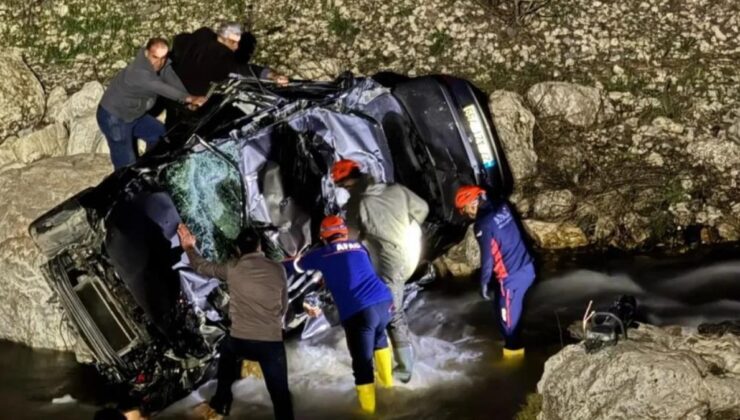 Adıyaman’da otomobil dere yatağına yuvarlandı: 1 ölü