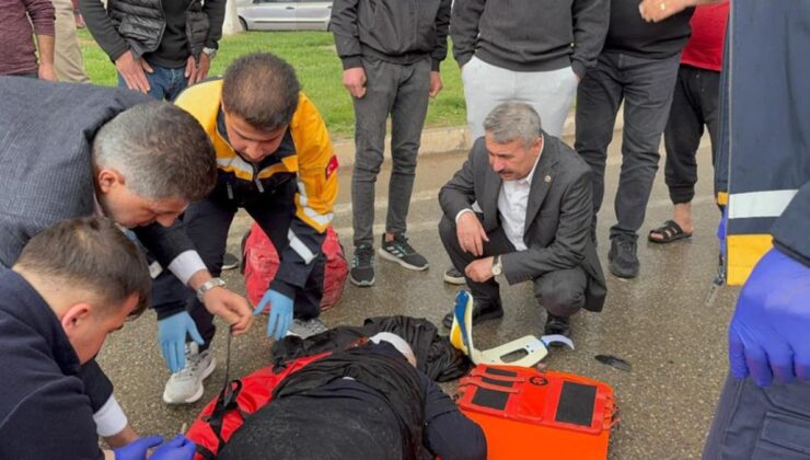 Adıyaman’da otomobilin çarptığı yaşlı kadına ilk müdahaleyi milletvekilleri yaptı