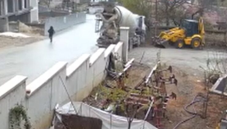 Ankara’da beton mikseri eve daldı