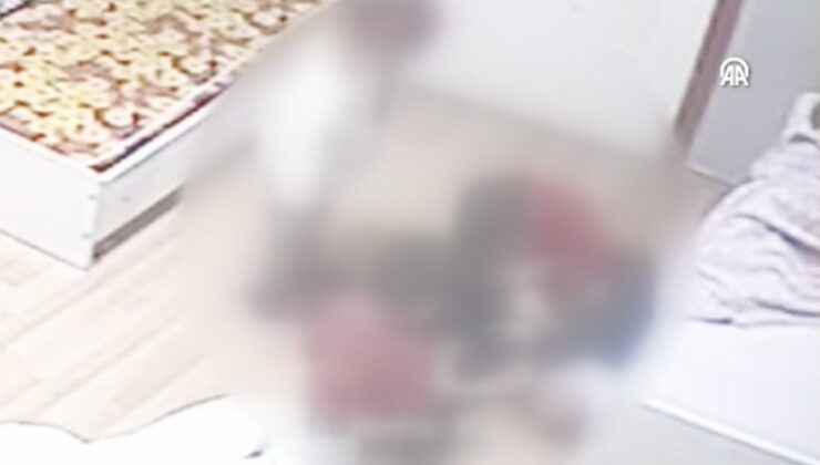 Antalya’da 2 yaşındaki bebeğe darp kamerada