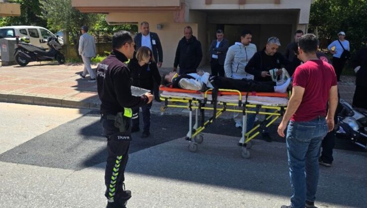Antalya’da otomobilin çarptığı motosiklet sürücüsü metrelerce sürüklendi