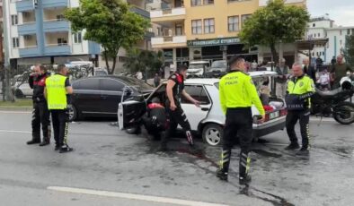 Antalya’da polisten kaçarken kaza yaptı