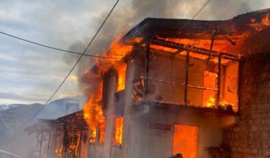 Artvin’de çıkan yangında 4 ev kullanılamaz hale geldi