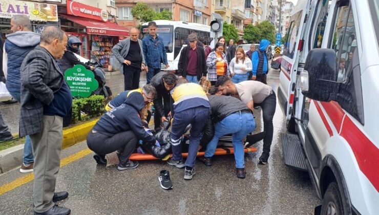 Aydın’da bisiklet ile ticari araç çarpıştı