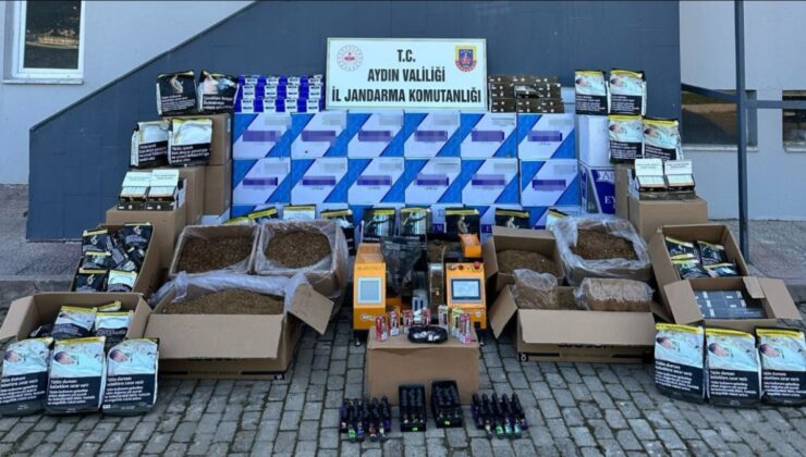 Aydın’da jandarma ekipleri 1 milyon 135 bin makaron ele geçirdi