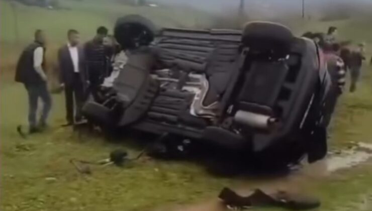 Batman’da otomobil, bariyerlere çarpıp şarampole devrildi