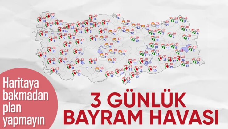 Bayramda yurt genelinde yağışlı hava etkili olacak