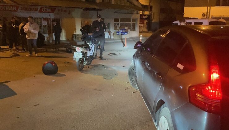 Burdur’da motosiklet, otomobille çarpıştı