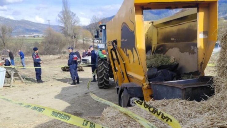 Burdur’da yem karma makinesine düşen şahıs can verdi