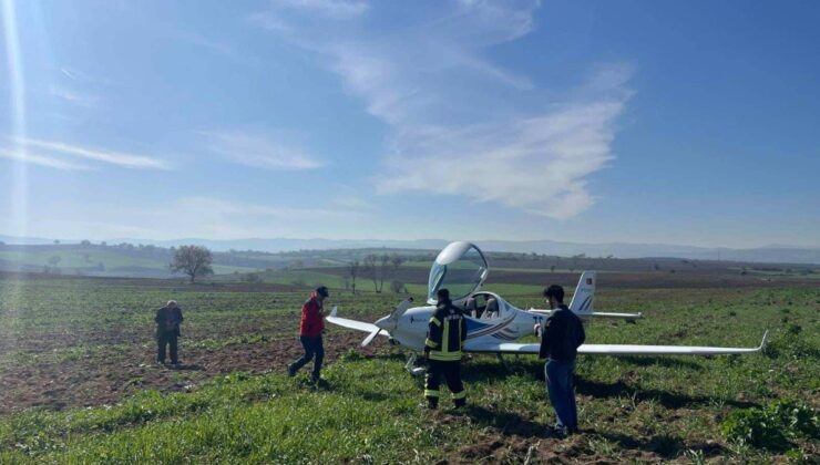 Bursa’da arızalanan eğitim uçağı zorunlu iniş yaptı