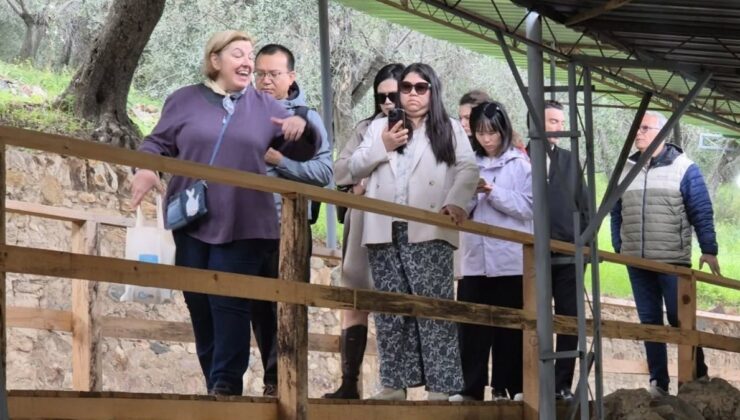 Çinli turizmciler, Balıkesir’de Antandros Antik Kenti’ni ziyaret etti