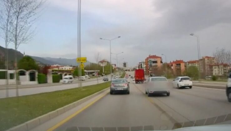 Denizli’de trafikte makas atarak ilerleyen sürücüye para cezası