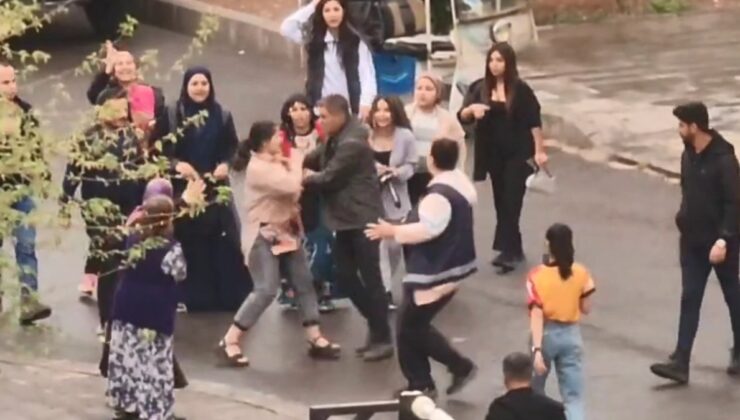 Diyarbakır’da davalıların yakınları adliye önünde birbirlerine saldırdı