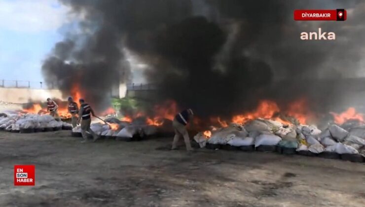 Diyarbakır’da son iki yılda ele geçirilen 20 ton uyuşturucu imha edildi