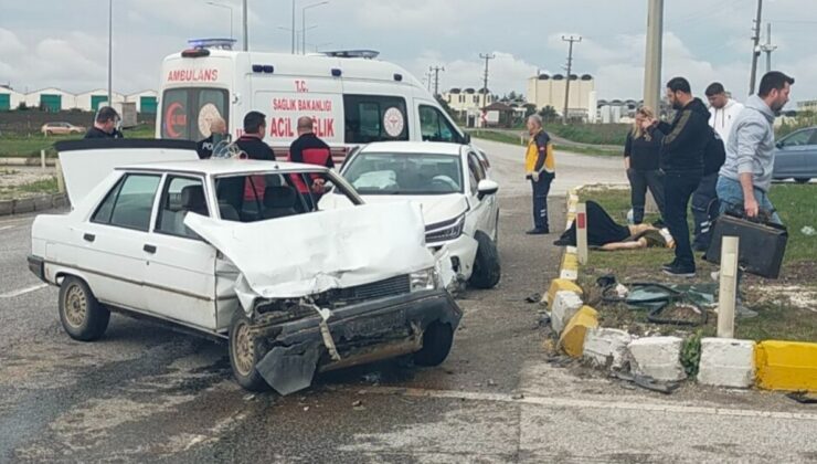 Edirne’de iki otomobil çarpıştı, 2 kişi yaralandı