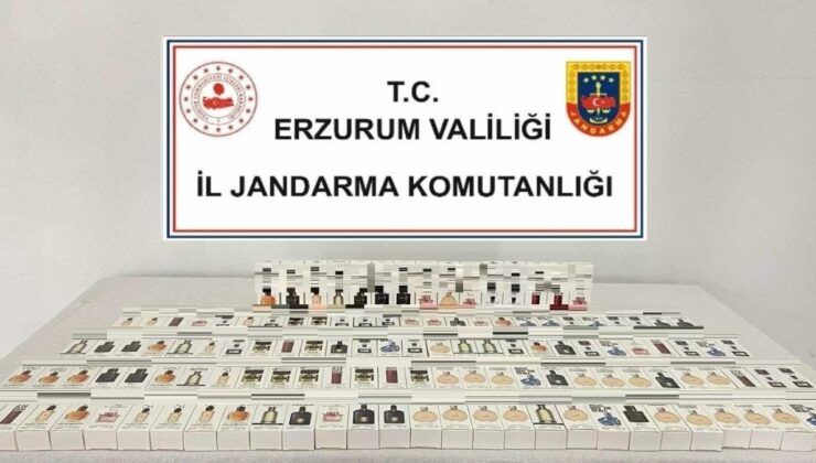 Erzurum’da jandarmadan kaçak parfüm operasyonu