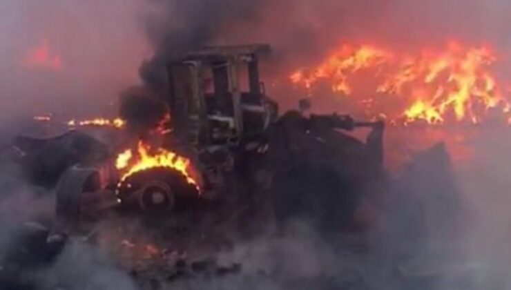 Hatay’da geri dönüşüm fabrikasında yangın