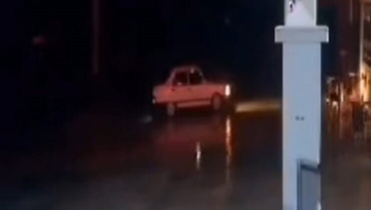 Isparta’da akaryakıt istasyonunda drift