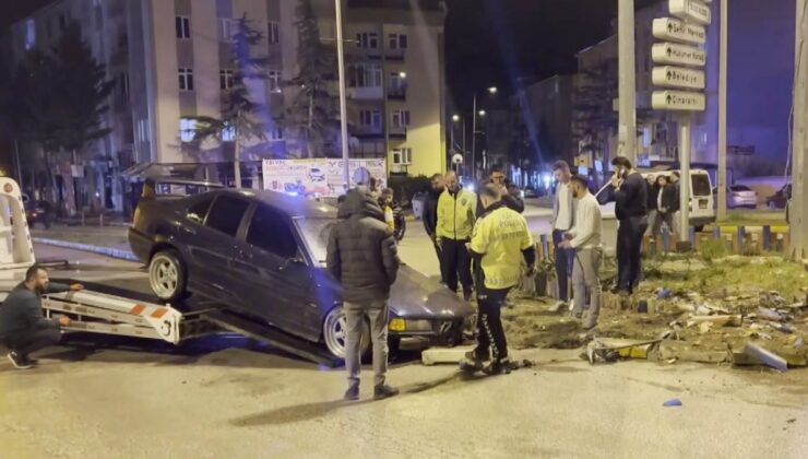 Isparta’da polisten kaçan sürücü kaza yaptı