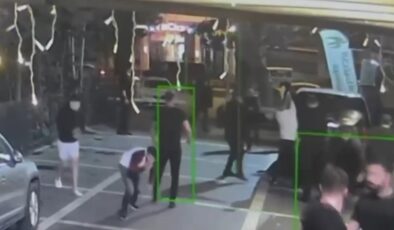 İstanbul’da gece kulübü önündeki silahlı çatışma kamerada