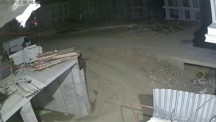 İstanbul’da inşaat malzemesi hırsızları kamerada