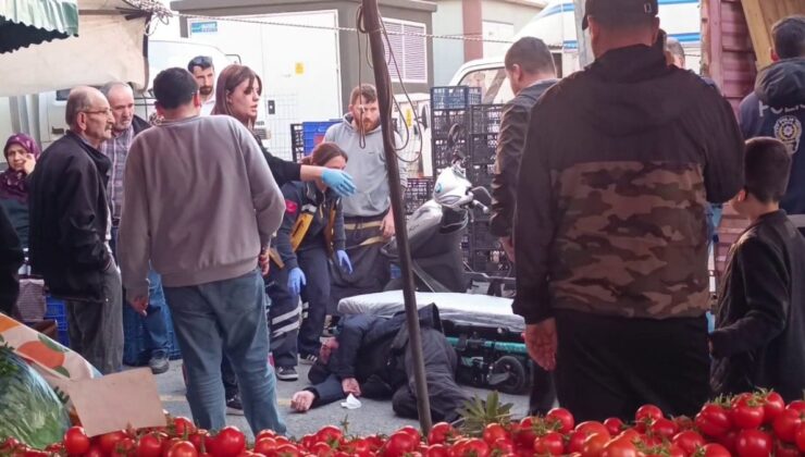 İstanbul’da pazarda yürürken epilepsi nöbeti geçirdi