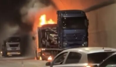 İstanbul’da Sabiha Gökçen Havalimanı Tüneli’nde tır yangını